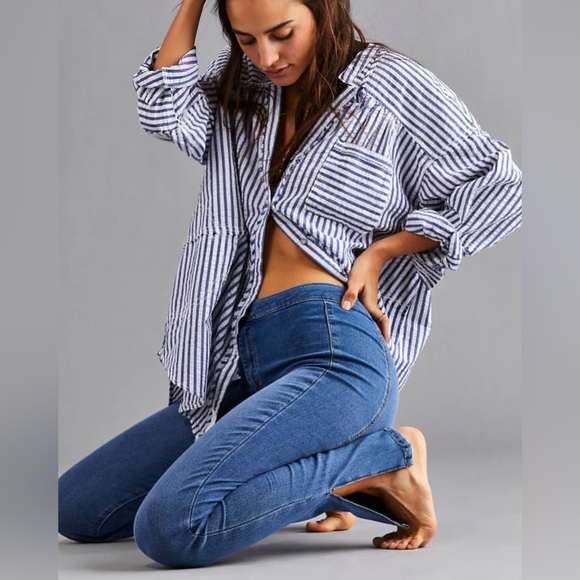 Free People Denim - Free People We The Free Riley Tilt Skinny Jeans With Side Zip Detail Size 29